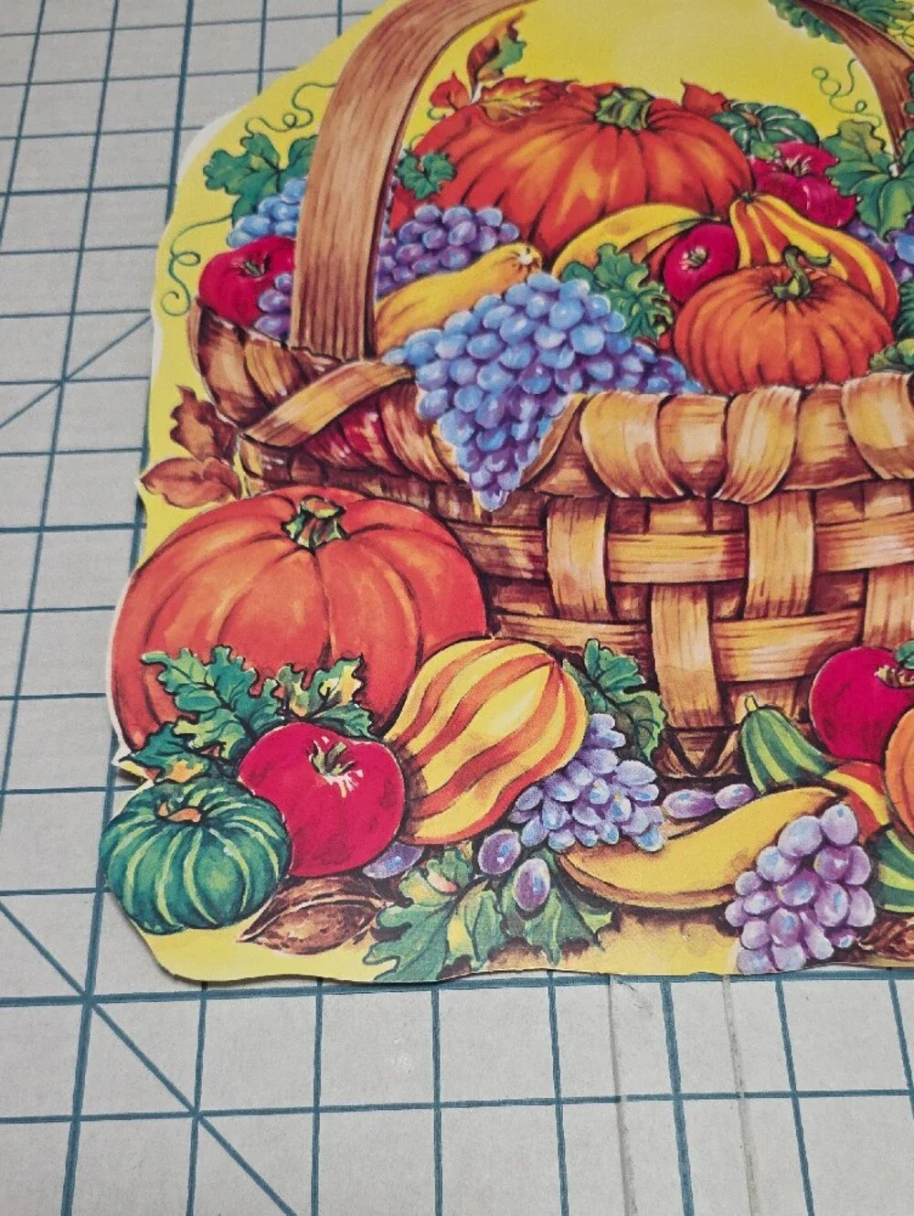 Autumn Harvest Basket Decorative Die-Cut - Double-sided 10.25